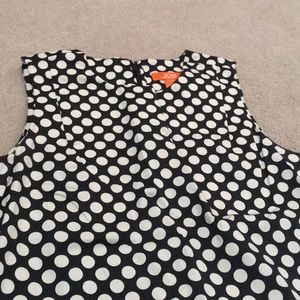 Black and White polka dot shift dress